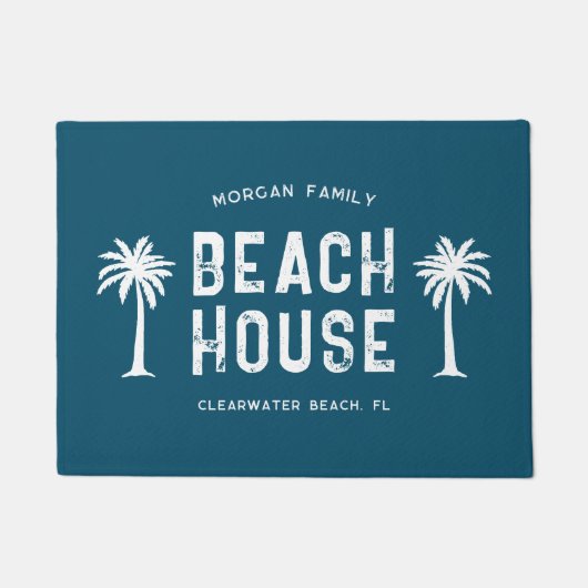 Familienaam Summer Vacation Beach House Deurmat (Voorkant)