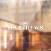 Familienaam | Transparante ingang van deur Raamsticker (Vel 2)