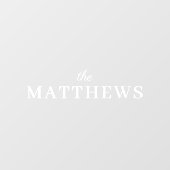 Familienaam | Transparante ingang van deur Raamsticker (Vel)