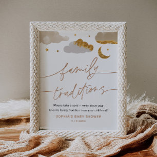 Familienaam Twinkle Star-Baby shower Poster