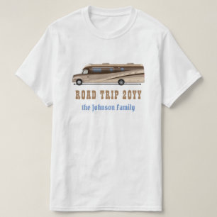Familienaam van de familie van de ritten RV-kampee T-shirt