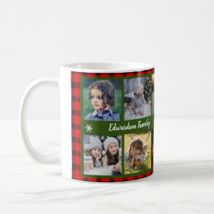Familienaam van de familienaam van de fotocollage koffiemok