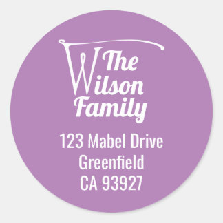 Familienaam W Ronde Sticker