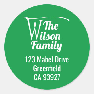 Familienaam W Ronde Sticker