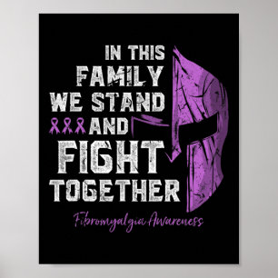 Familieondersteuningsbewustzijn Spartaanse Krijger Poster