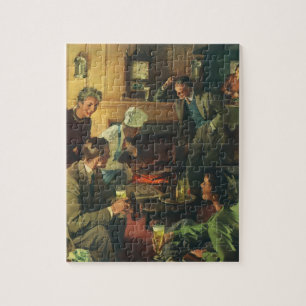  Familiepartij, Koekende steaks Drink bier Legpuzzel