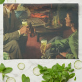  Familiepartij, Koekende steaks Drink bier Theedoek (Gevouwen)