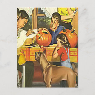 Familieplezier in Halloween Briefkaart