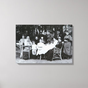 Familieportret van de auteur Leo N. Tolstoy Canvas Afdruk