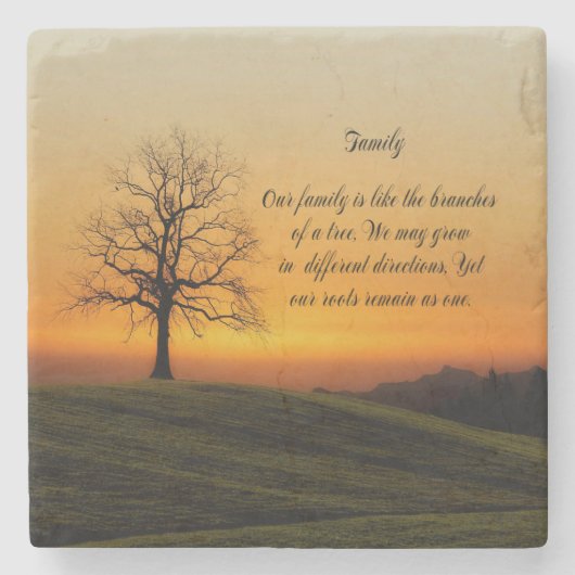 FAMILIEQUOTE STENEN ONDERZETTER (Voorkant)