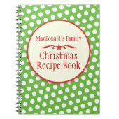 Familierecept polka stit green notebook notitieboek (Voorkant)
