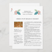 Familierecept Sjabloon Kerst Kaart (Voorkant / Achterkant)