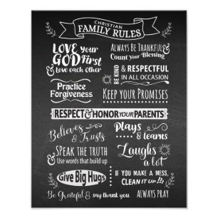 Familieregels - Christelijke waarden om samen te l Foto Afdruk