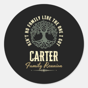 Familiereünie 2025 bijpassend ontwerp - Carter Ronde Sticker