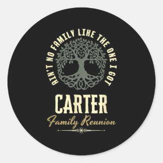 Familiereünie 2025 bijpassend ontwerp - Carter Ronde Sticker