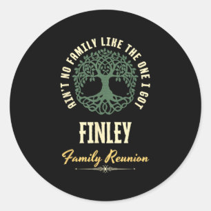 Familiereünie 2025 bijpassend ontwerp - Finley Ronde Sticker