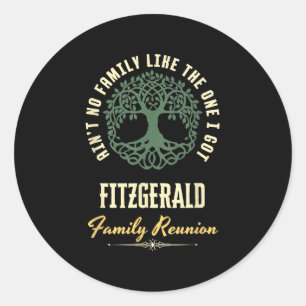 Familiereünie 2025 bijpassend ontwerp - Fitzgerald Ronde Sticker