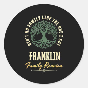 Familiereünie 2025 bijpassend ontwerp - Franklin Ronde Sticker