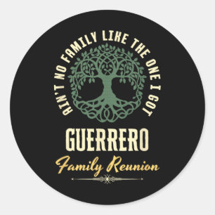 Familiereünie 2025 bijpassend ontwerp - Guerrero Ronde Sticker