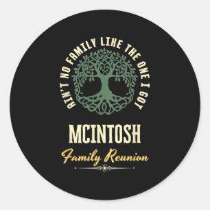 Familiereünie 2025 bijpassend ontwerp - McIntosh Ronde Sticker