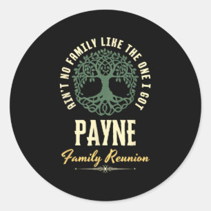 Familiereünie 2025 bijpassend ontwerp - Payne Ronde Sticker