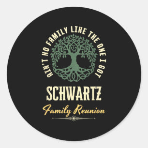 Familiereünie 2025 bijpassend ontwerp - Schwartz Ronde Sticker