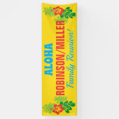 Familiereünie Aloha Luau Theme Banner (Verticaal)