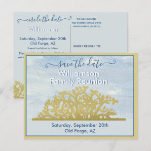 Familiereünie Bewaar de Datum Genealogie Boom Aankondigingskaart