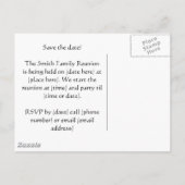 Familiereünie Briefkaart uitnodiging (Achterkant)