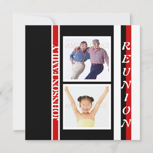 Familiereünie "class" party kaart (Voorkant)