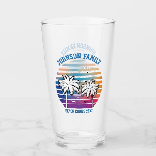 Familiereünie Custom Cruise Vakantie Glas (Voorkant)