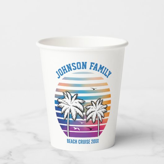 Familiereünie Custom Cruise Vakantie Papieren Bekers (Achterkant)