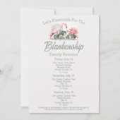 Familiereünie Flamingo Art Driedaagse Tropical Kaart (Voorkant)