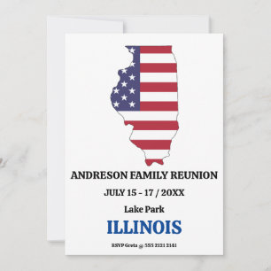 Familiereünie 🎉 ILLINOIS Staatsplattegrond Vereni Kaart