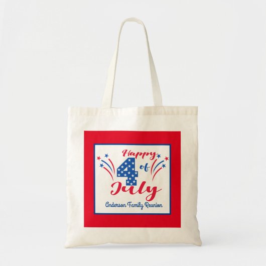Familiereünie op 4 juli feest tote bag (Voorkant)