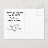 Familiereünie Oproep De Kudde Eend Aankondiging Briefkaart (Achterkant)