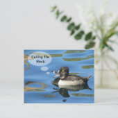 Familiereünie Oproep De Kudde Eend Aankondiging Briefkaart (Staand voorkant)