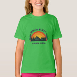 Familiereünie Retro Mountain Custom Family Trip T-shirt