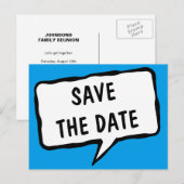 Familiereünie Save the date briefkaarten (Voorkant / Achterkant)