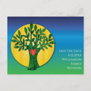 Familiereünie Save the Date Modern Tree Briefkaart