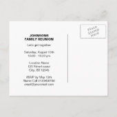 Familiereünie Sla de datum foto briefkaarten (Achterkant)