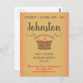 Familiereünie slaat het datumontwerp op briefkaart (Voorkant / Achterkant)