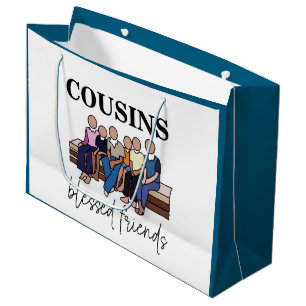 Familiereünie van gezegende vrienden groot cadeauzakje