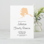 Familiereünie van Peach Alaska Kaart (Staand voorkant)