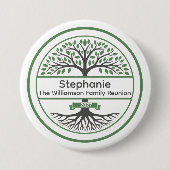 Familiereünie Viering KeepSake Naam Badge Ronde Button 7,6 Cm (Voorkant)