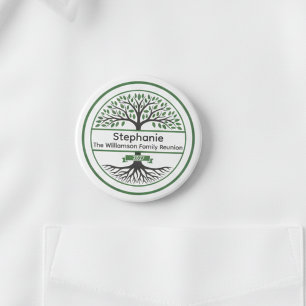 Familiereünie Viering KeepSake Naam Badge Ronde Button 7,6 Cm