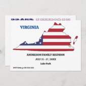 Familiereünie 🎉 VIRGINIA Staatskaart VS Vlag Kaart (Voorkant / Achterkant)
