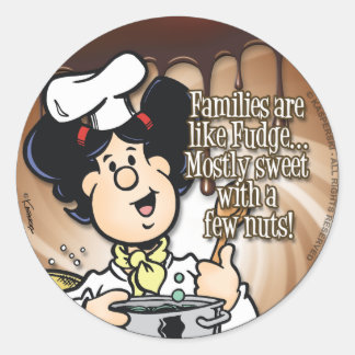 Families zijn als Fudge Ronde Sticker