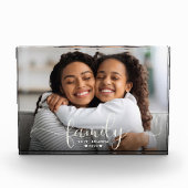 Familiescript Hart Moeder Dochter Modern Custom Fotoblokken (Voorkant)