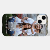 Familiescript-overlayfoto Case-Mate iPhone Case (Achterkant (horizontaal))